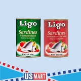  Cá Mòi Sốt Cà Ligo Mỹ 425g (2 Loại) 
