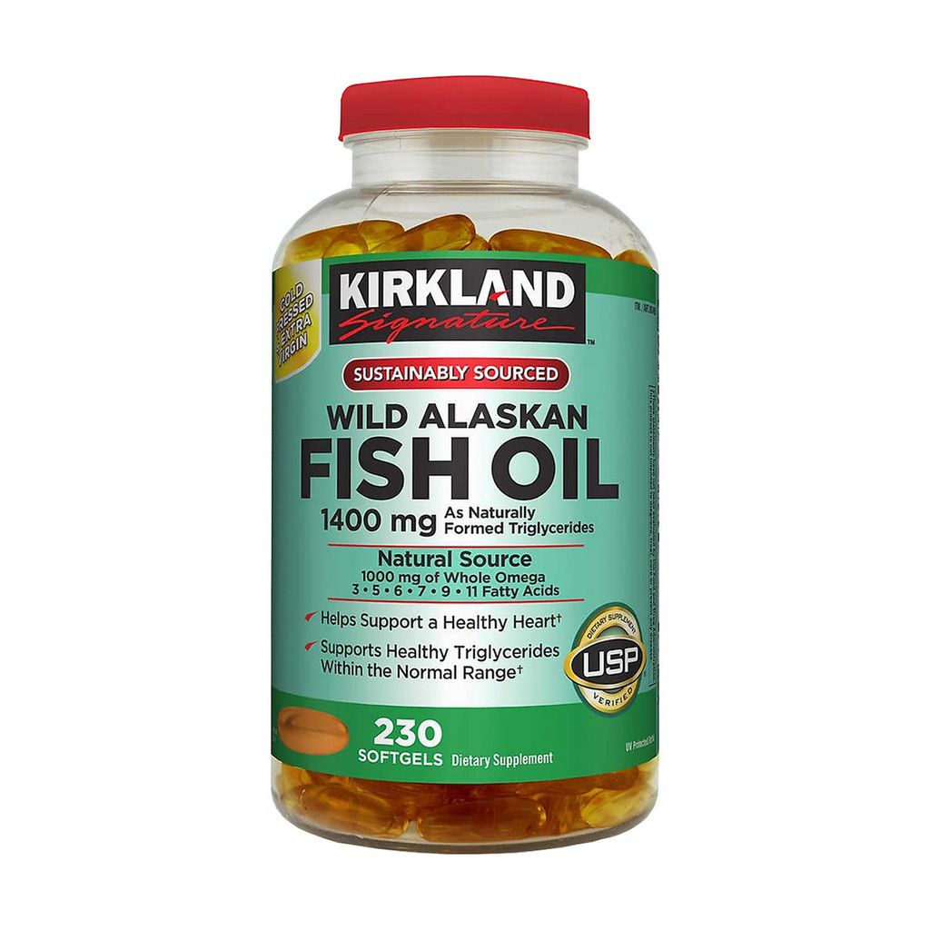  Viên Uống Dầu Cá Kirkland Wild Alaska Fish Oil 230 Viên 