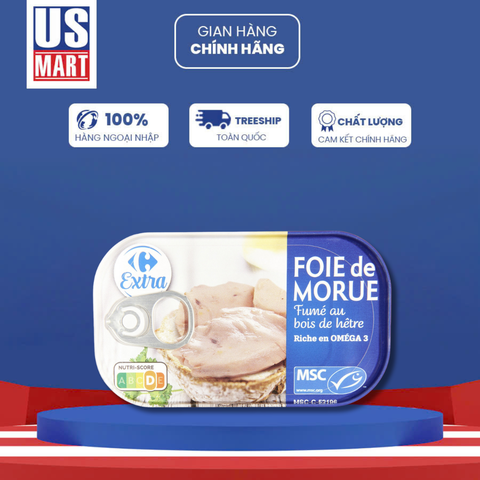  Gan Cá Tuyết Xông Khói Carrefour 121g 