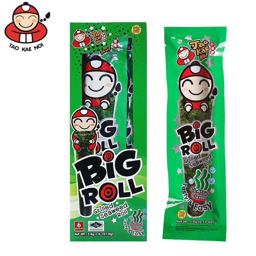  Rong Biển Big Roll Tao Kae Noi 6 gói x 3g (Nhiều loại) 