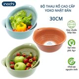  Bộ Thau Rổ Nhựa Cao Cấp Yoko Inochi Nhật Bản 30cm 