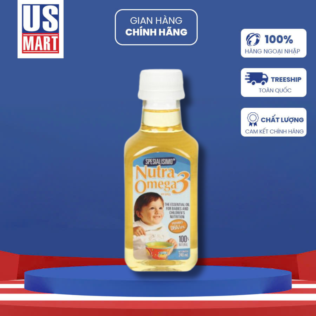 Dầu Cá Hồi Cho Bé Ăn Dặm Nutra Omega 3 Đức 240ml 