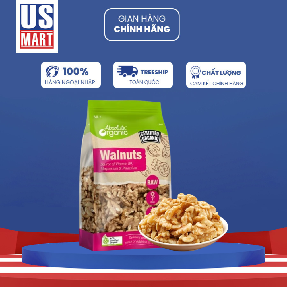  Hạt Óc Chó Tách Vỏ Absolute Organic Úc 250g 