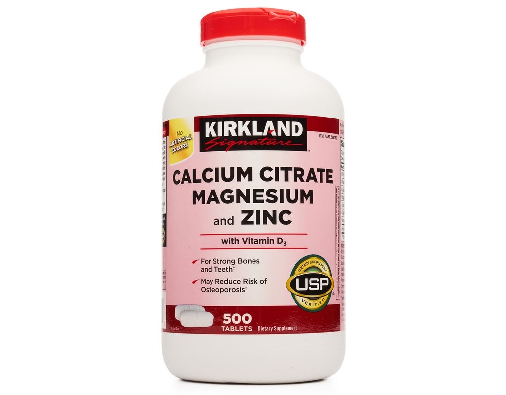  Viên Uống Calcium Citrate Magnesium And Zinc Kirkland 500 viên 