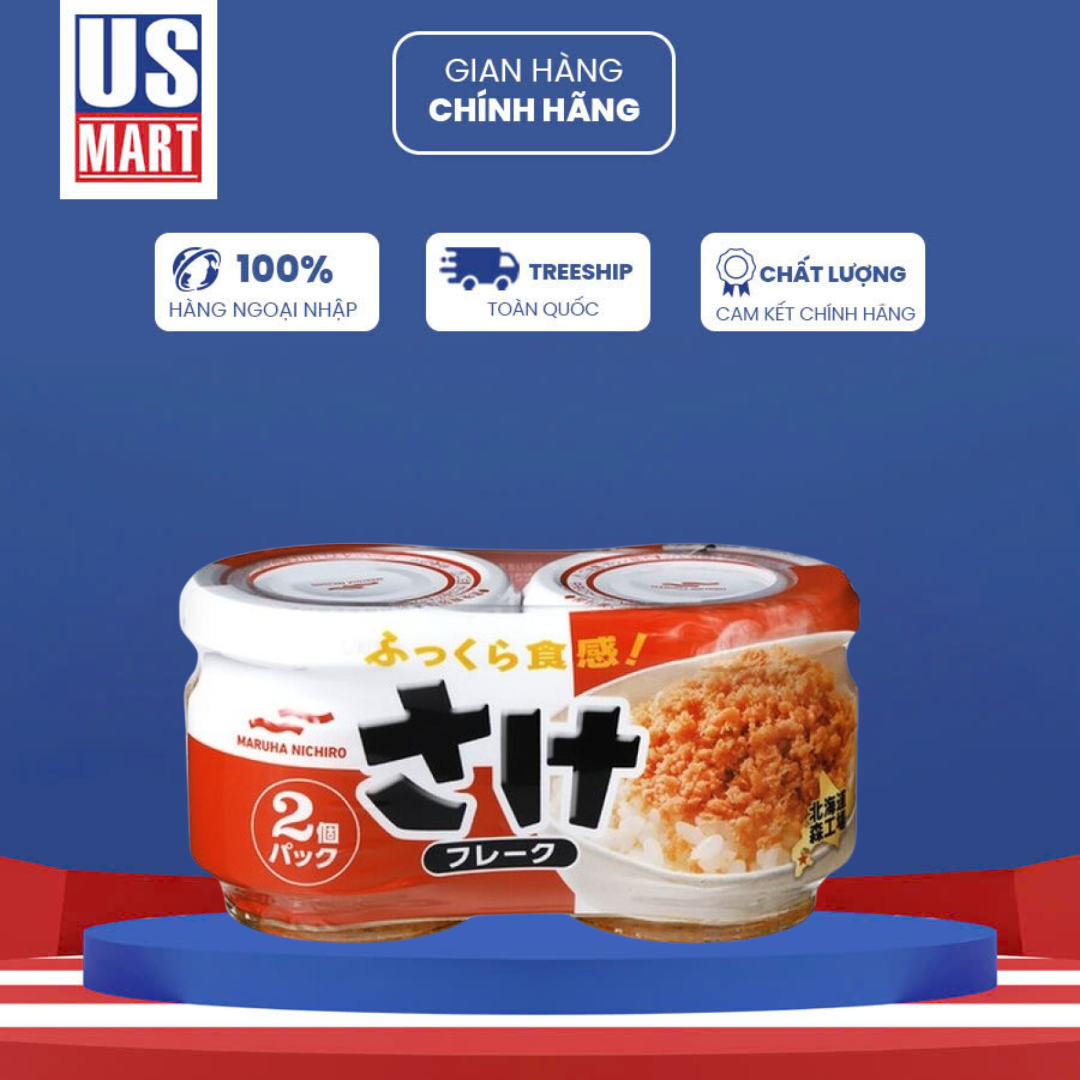  Ruốc Cá Hồi Maruha Nichiro Set 2 Hũ (50g x 2) Cho Bé 12m+ 