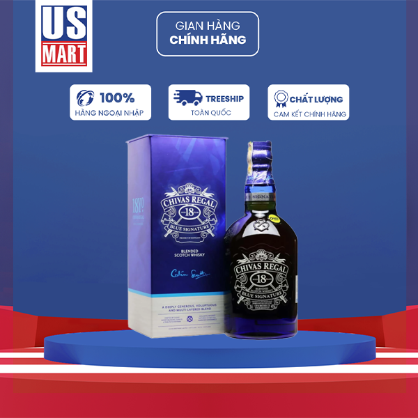  Rượu Chivas Regal 18 Blue Signature 700ml + Rượu Mẫu 