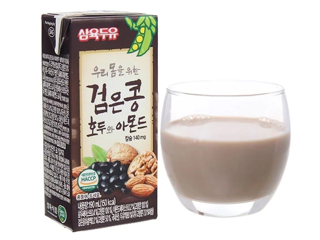 Sữa Đậu Đen Óc Chó Hạnh Nhân Lốc (3x190ml) 
