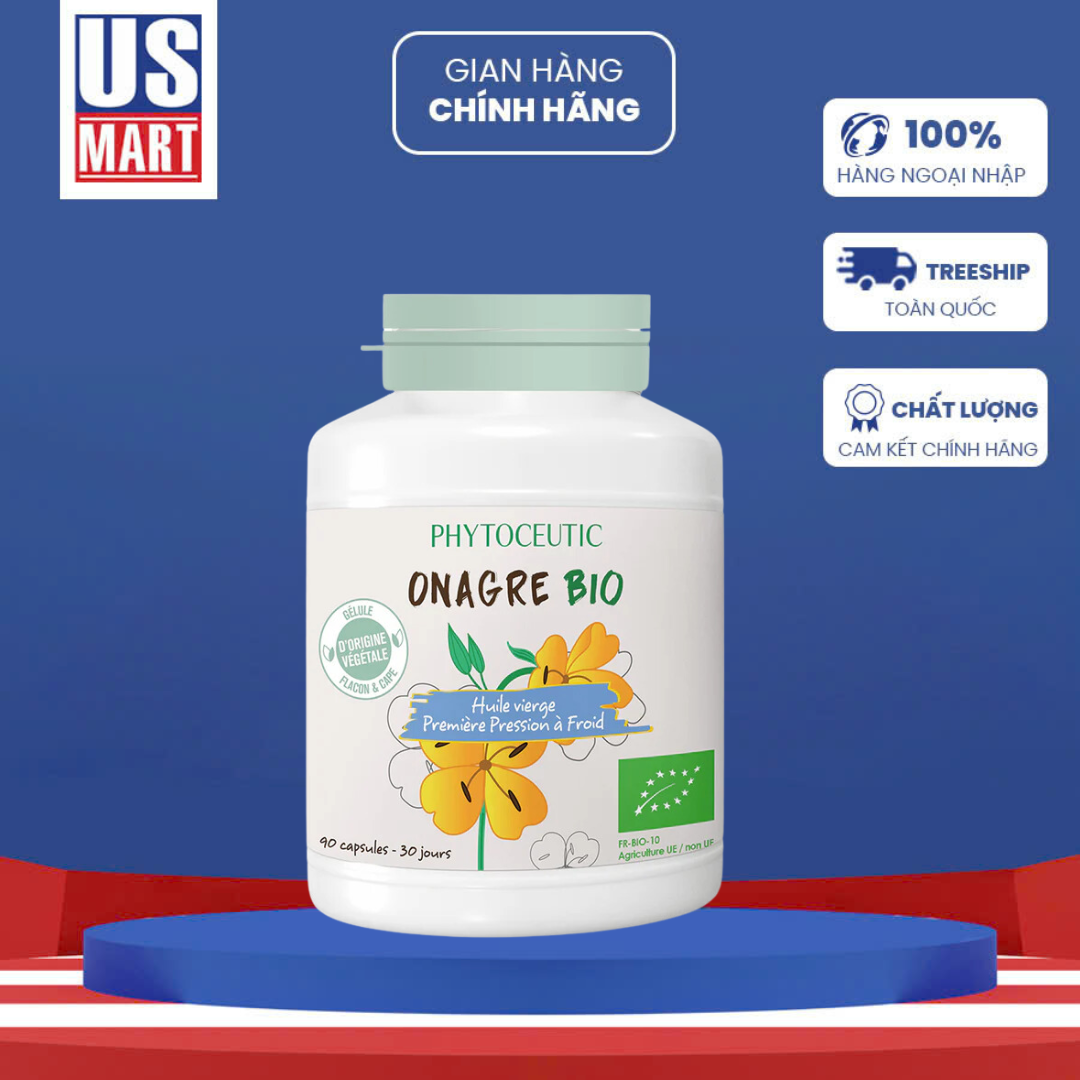  Viên Uống Tinh Dầu Hoa Anh Thảo Hữu Cơ Huile Onagre Bio Phytoceutic 90 Viên 