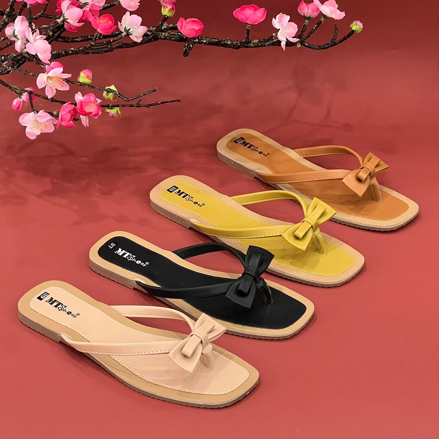 Dép kẹp ngón quai nơ 003 