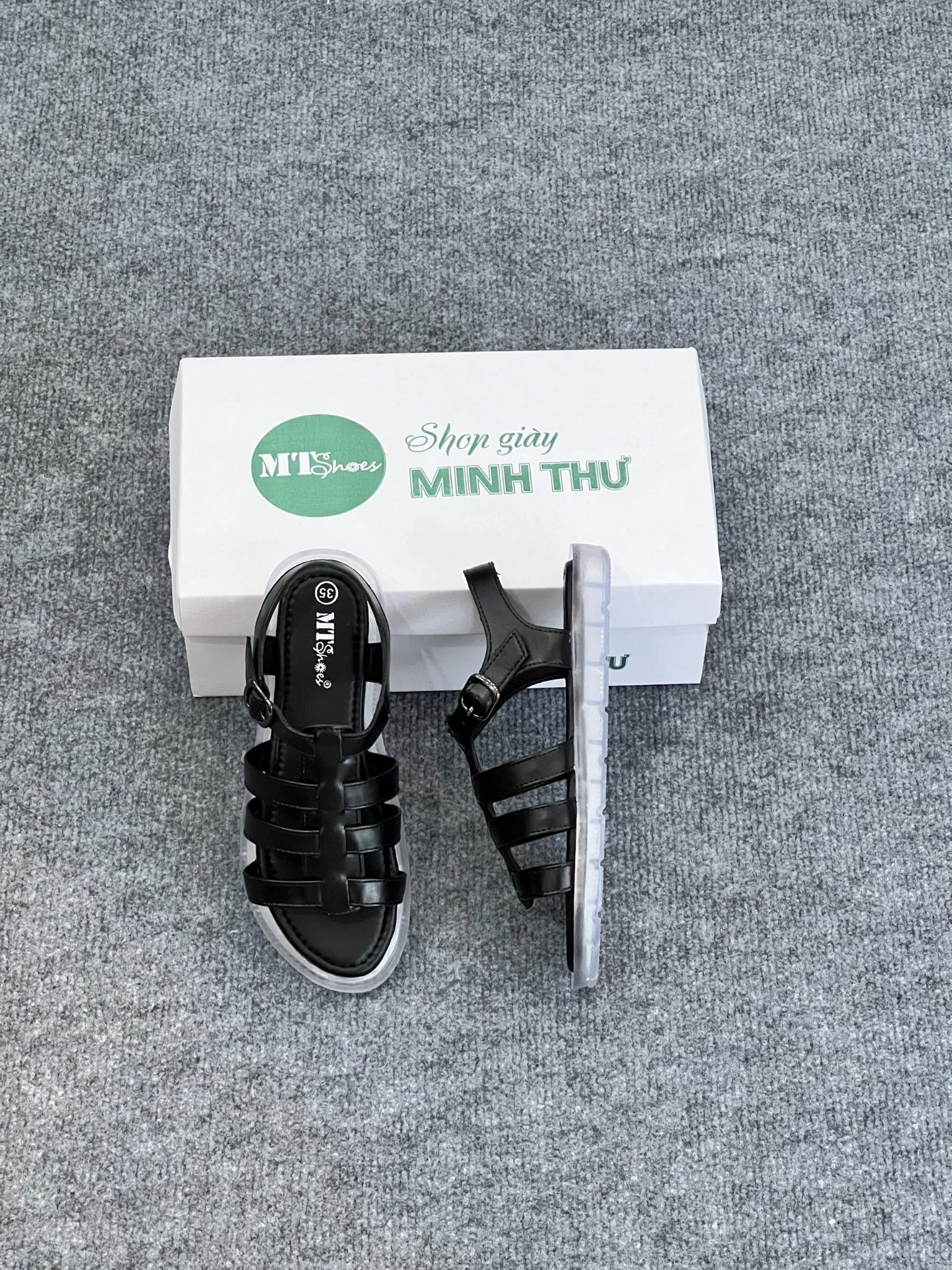  Giày sandal nữ 3 quai ngang 0132 