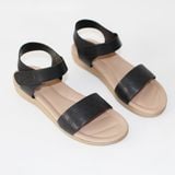  Sandal bánh mỳ nữ quai ngang phối ô caro 015 