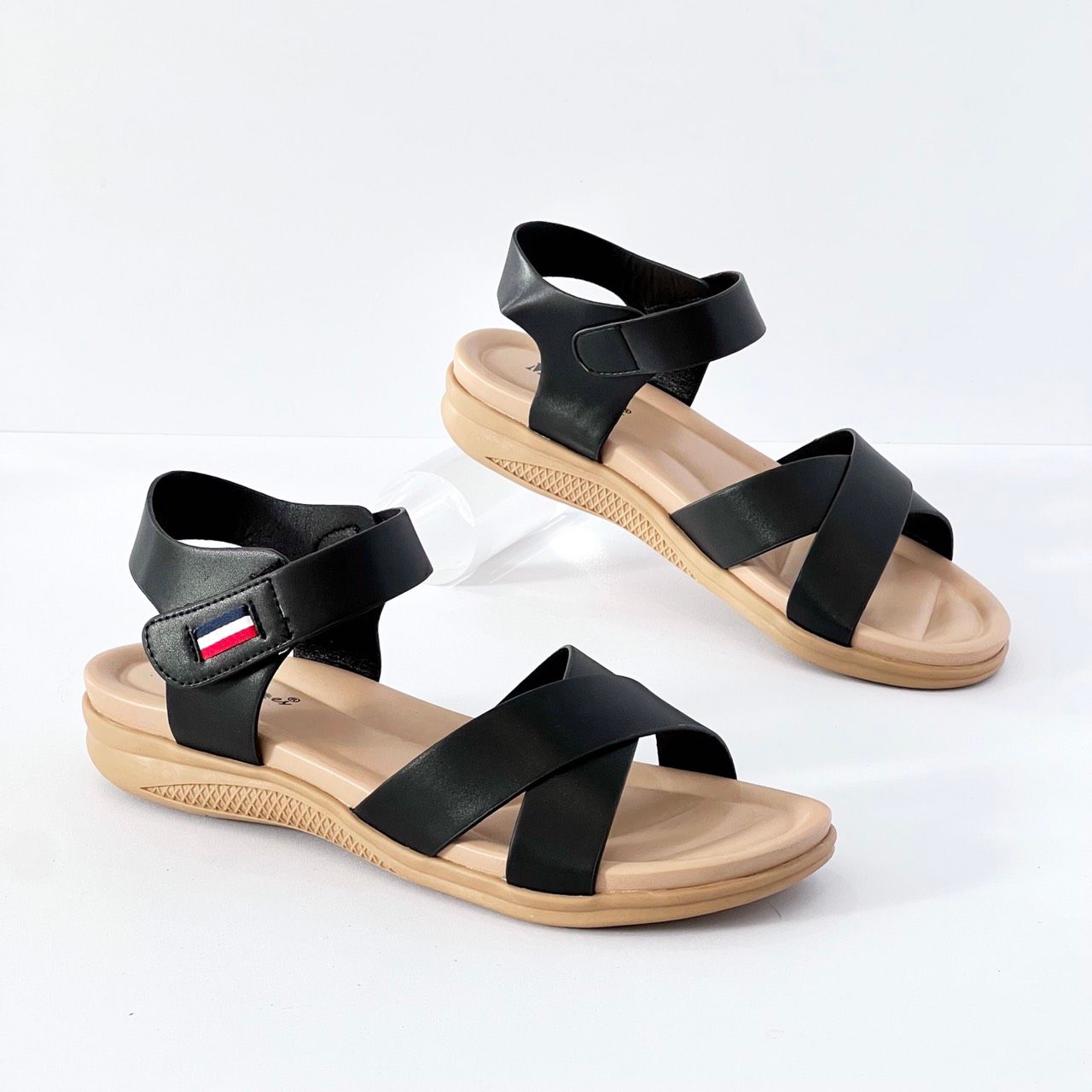  Sandal bánh mỳ nữ quai chéo 016 
