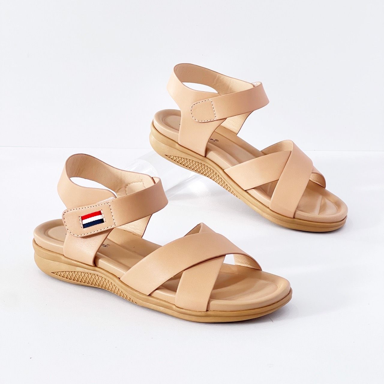  Sandal bánh mỳ nữ quai chéo 016 