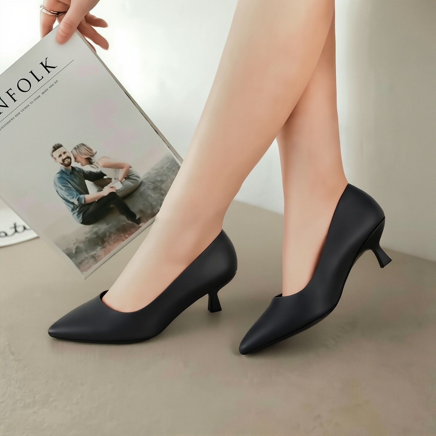  Giày công sở kháng nước gót 3cm MT606 