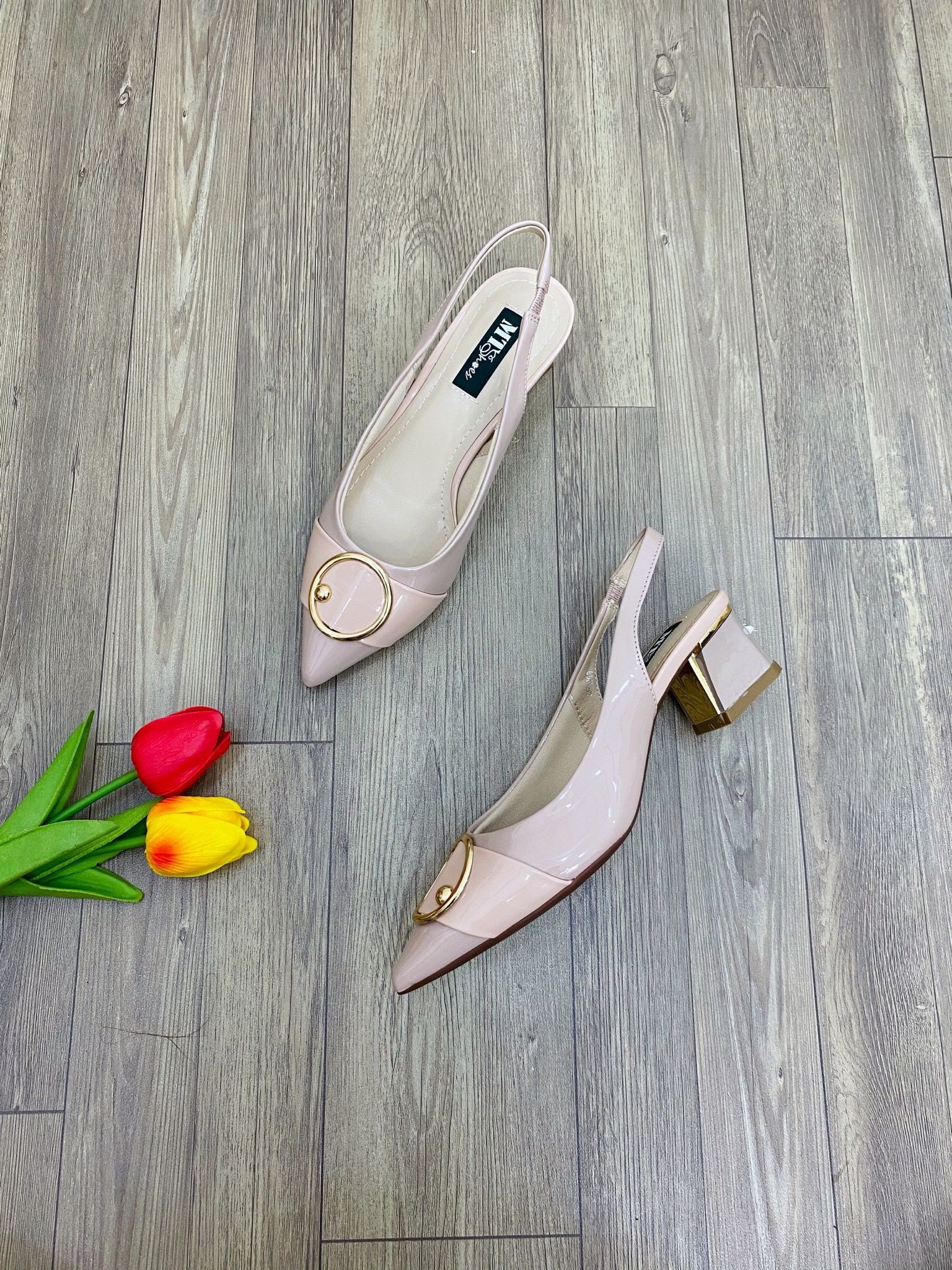  Sandal bít mũi khóa tròn 5cm  MT353 
