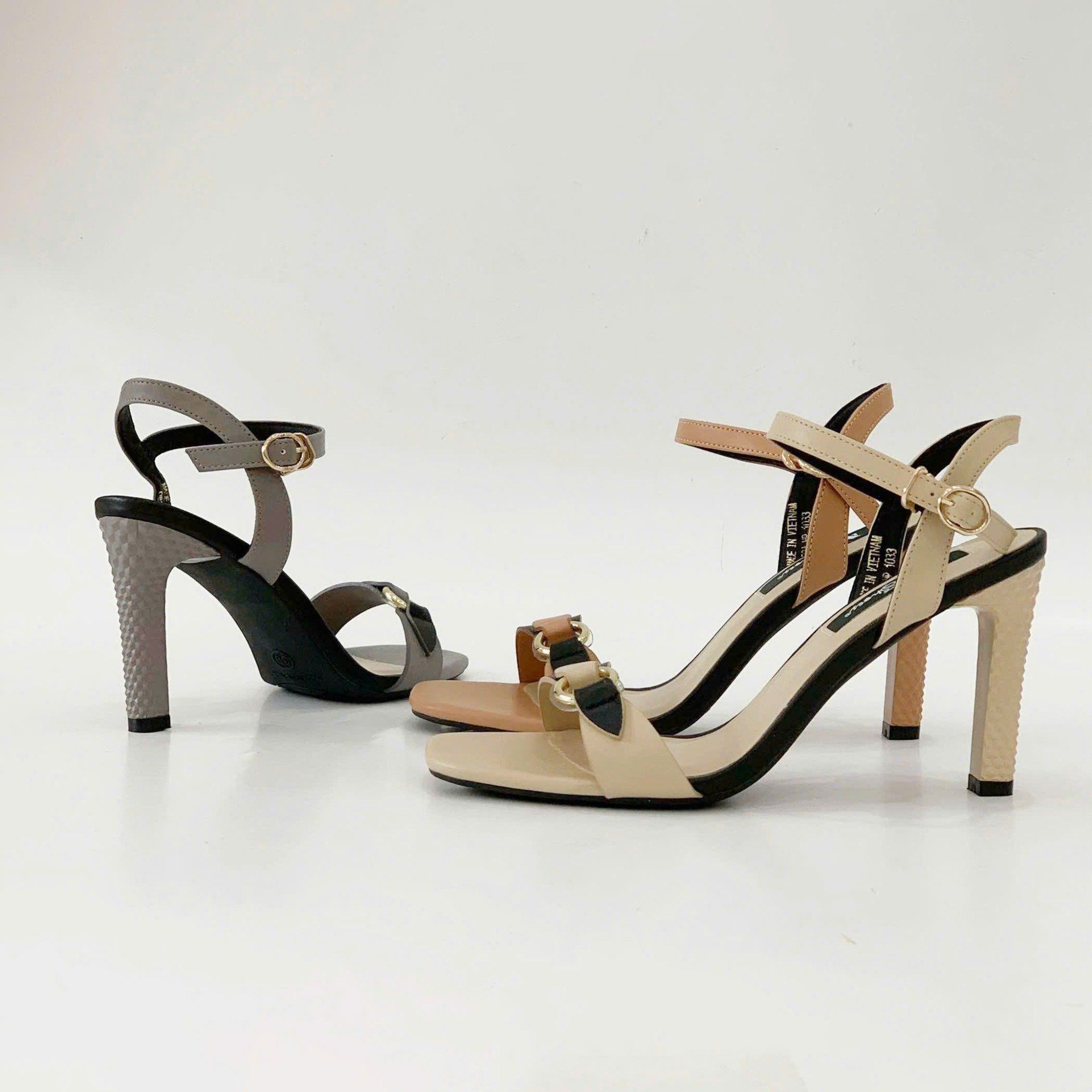  Sandal nữ quai ngang phối màu 1033 