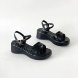  Sandal bánh mì nữ quai chéo đế 5cm 111 