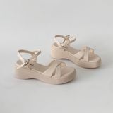  Sandal bánh mì nữ quai chéo đế 5cm 111 
