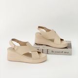  Sandal bánh mì quai chéo 7cm 124 