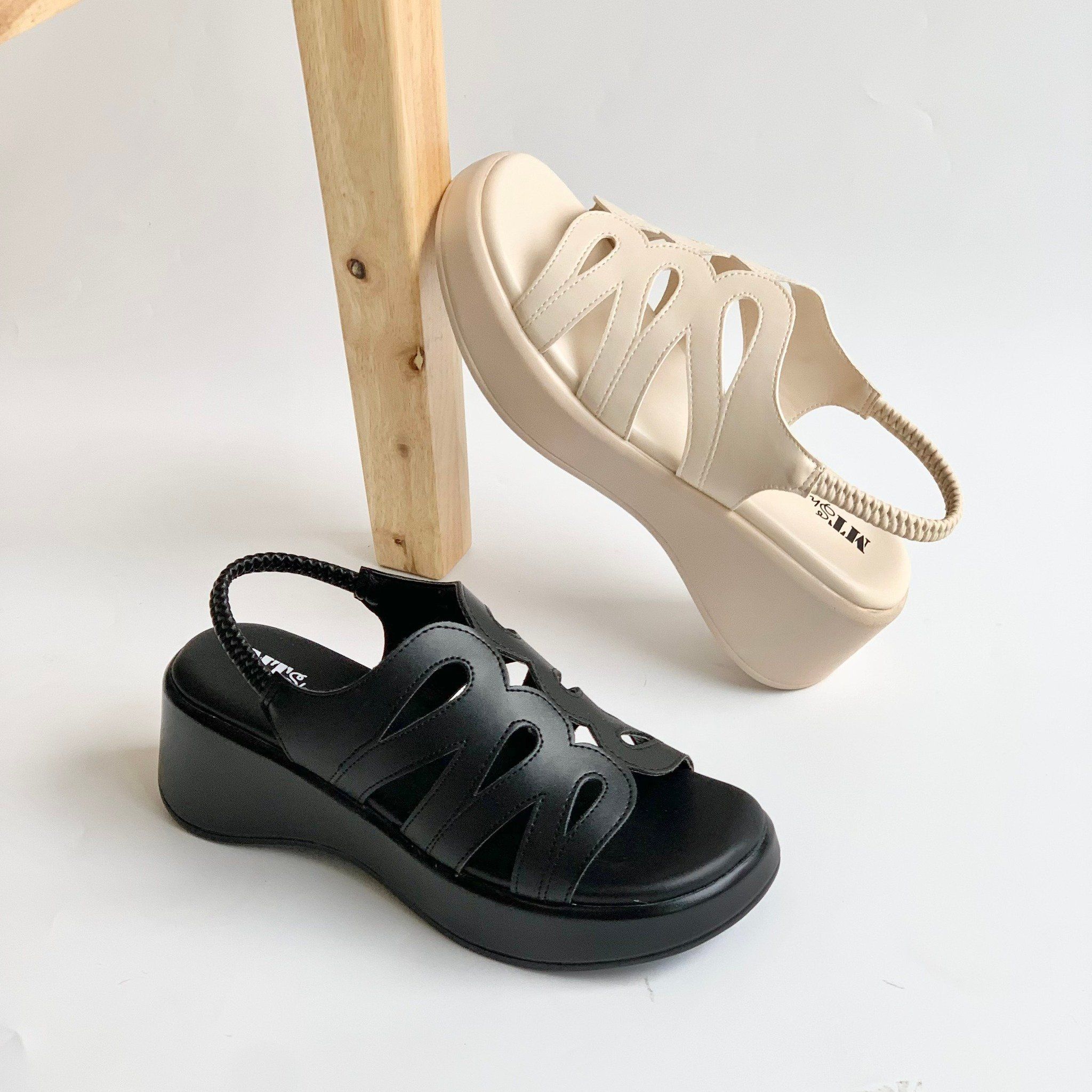  Sandal bánh mì nữ quai cắt laze MT131 