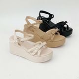  Giày sandal nữ quai phối nơ xinh MT140 