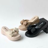  Dép bánh mì 5cm phối nơ xinh MT141 