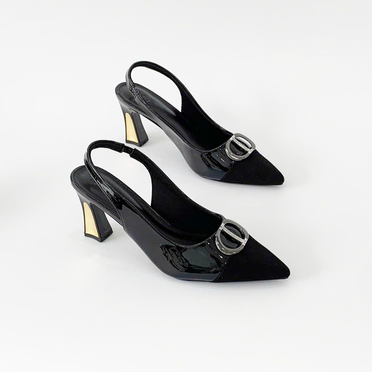  Giày sandal cao gót ốp đồng 7cm MT149 