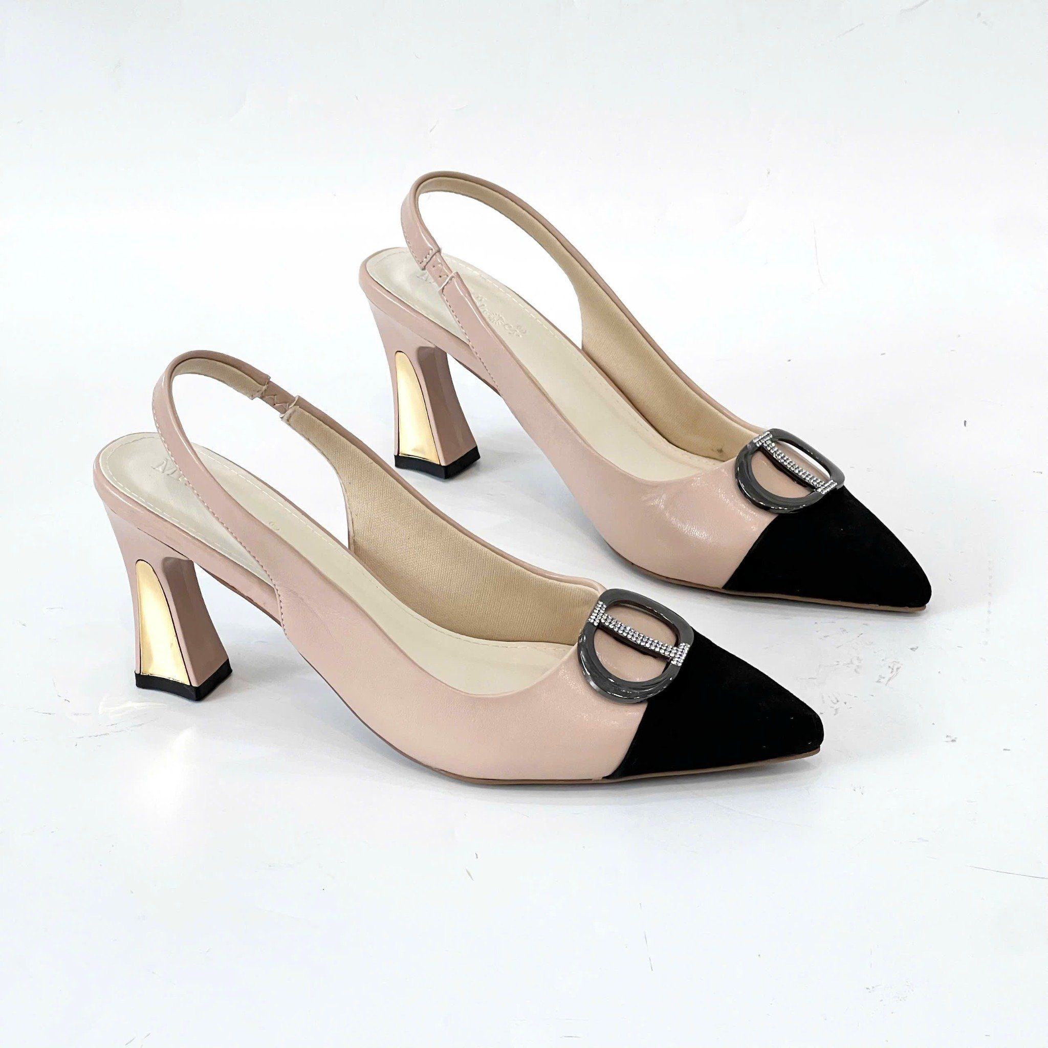  Giày sandal cao gót ốp đồng 7cm MT149 