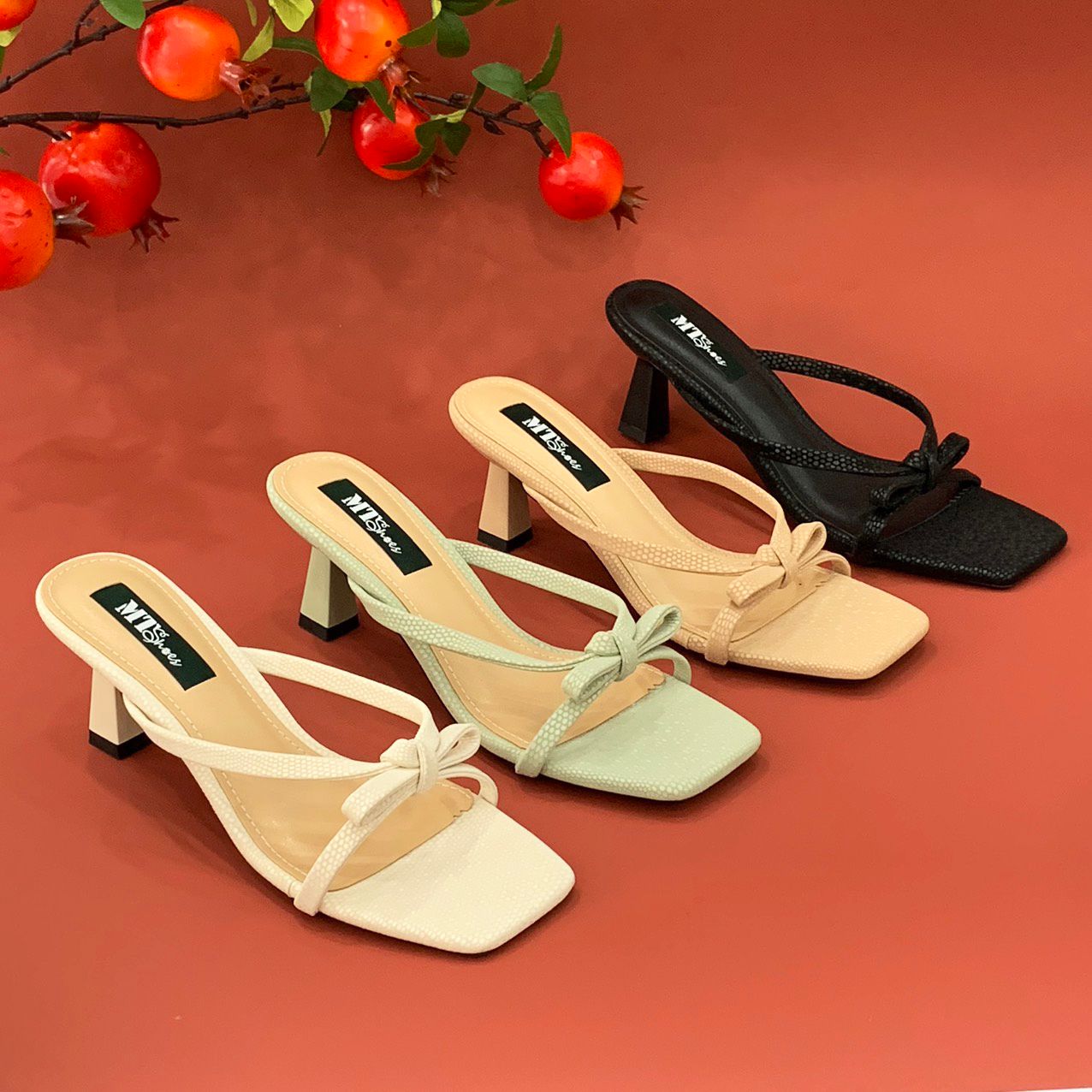  Guốc 6cm nơ ngang nhỏ MT153 