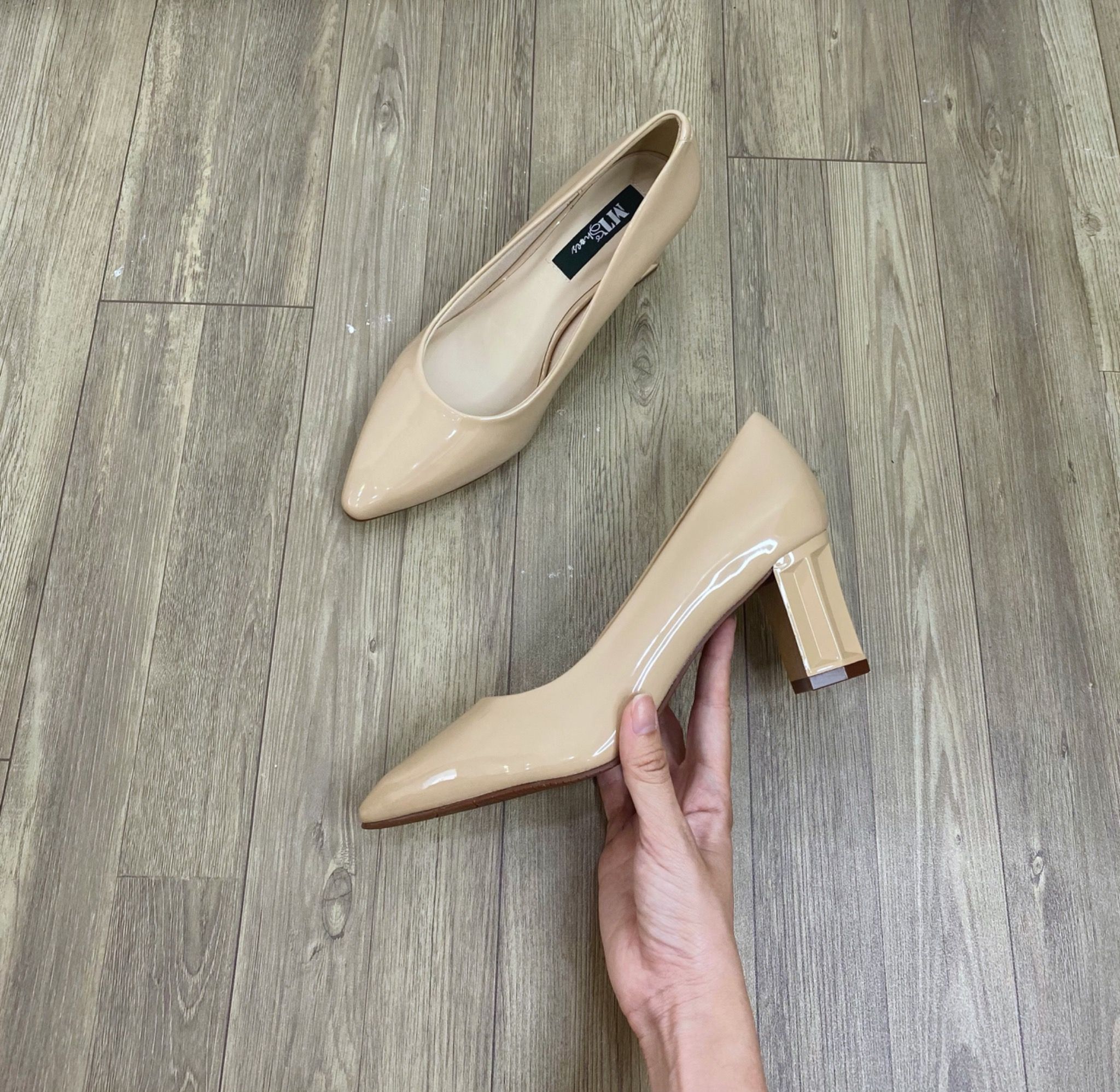  Giày VIP công sở mũi nhọn gót cạnh 5cm MT749 