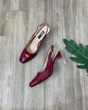  Sandal mũi vuông hở hậu, gót mika 7cm  MT413 
