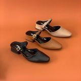  Dép sục nữ mũi vuông đính đá 3cm 202 