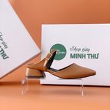  Dép sục nữ mũi vuông đính đá 3cm 202 