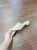  Dép sục khoen tròn nơ, cao 3cm MT203 