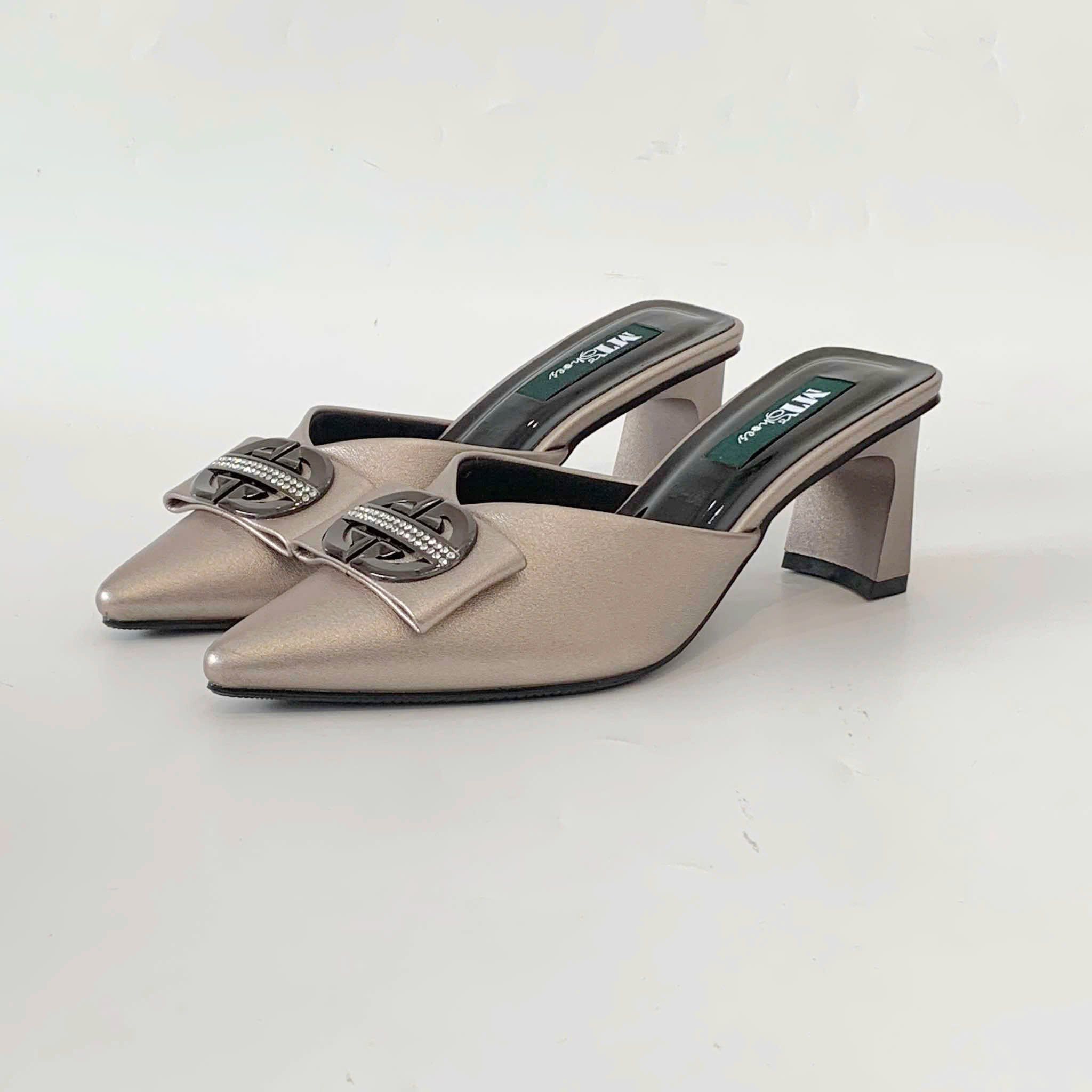  Dép sục nữ phối khoá 6cm 213 