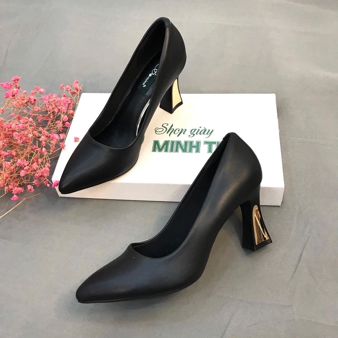  Cao gót 7cm ốp đồng MT218 