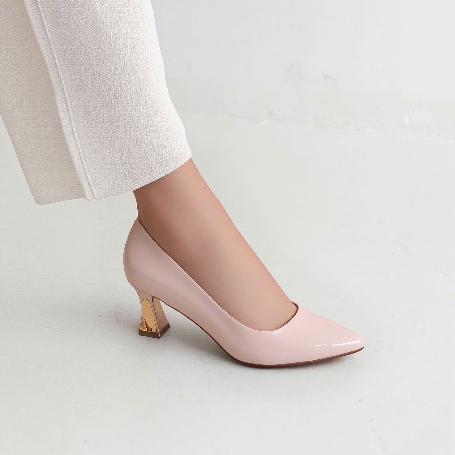 Cao gót 5cm ốp đồng 219 