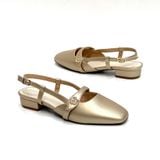  Giày sandal mũi vuông slingback cao cấp thanh lịch gót cao 2cm MT2504 
