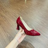  Giày cao gót 7cm ốp đồng xẻ tim giữa MT264 