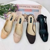  Xăng đan gót trụ 6cm mũi tròn MT267 