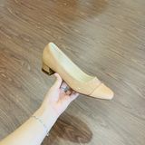  Giày cao gót 3cm, mũi vuông đắp da MT272 