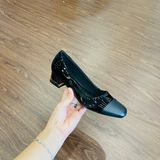  Giày cao gót 3cm, mũi vuông đắp da MT272 