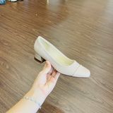  Giày cao gót 3cm, mũi vuông đắp da MT272 