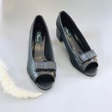  Giày cao gót trụ 5cm hở mũi đính nơ MT288 