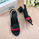  Xăng đan 5cm hở mũi khoét eo phối màu MT289 
