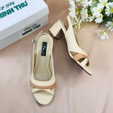  Xăng đan 5cm hở mũi khoét eo phối màu MT289 