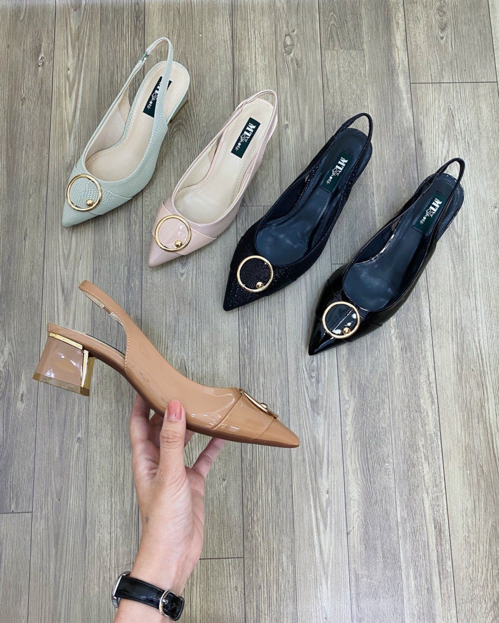 Sandal bít mũi khóa tròn 5cm  MT353 