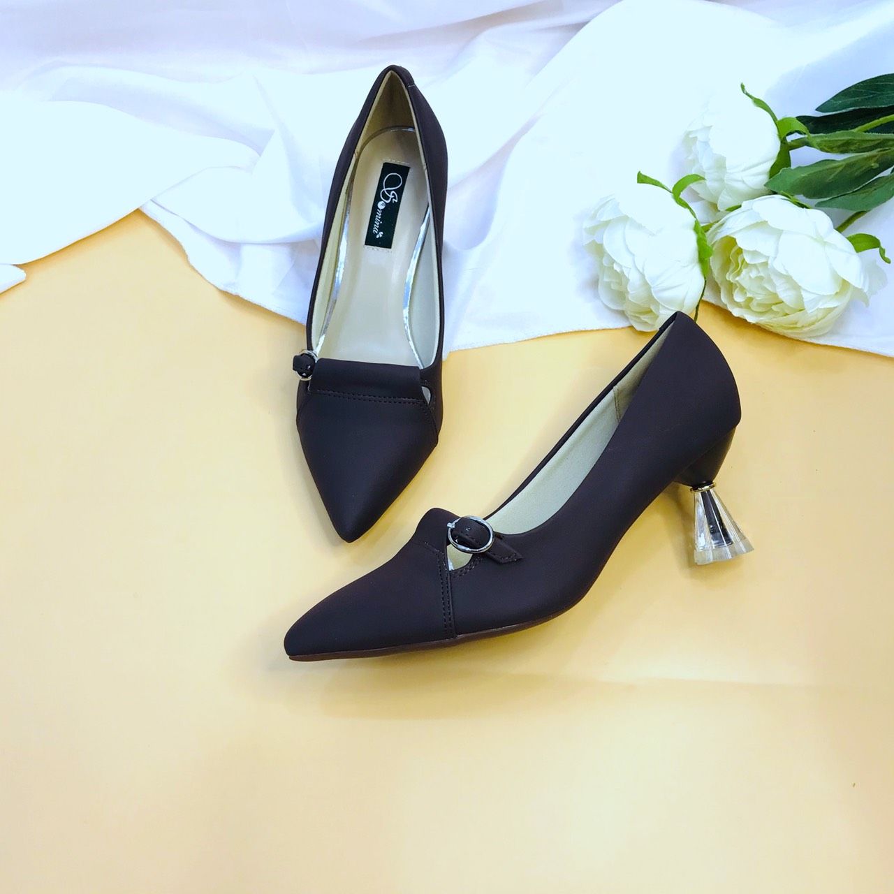  Giày cao gót mika 5cm, phối khóa MT291 