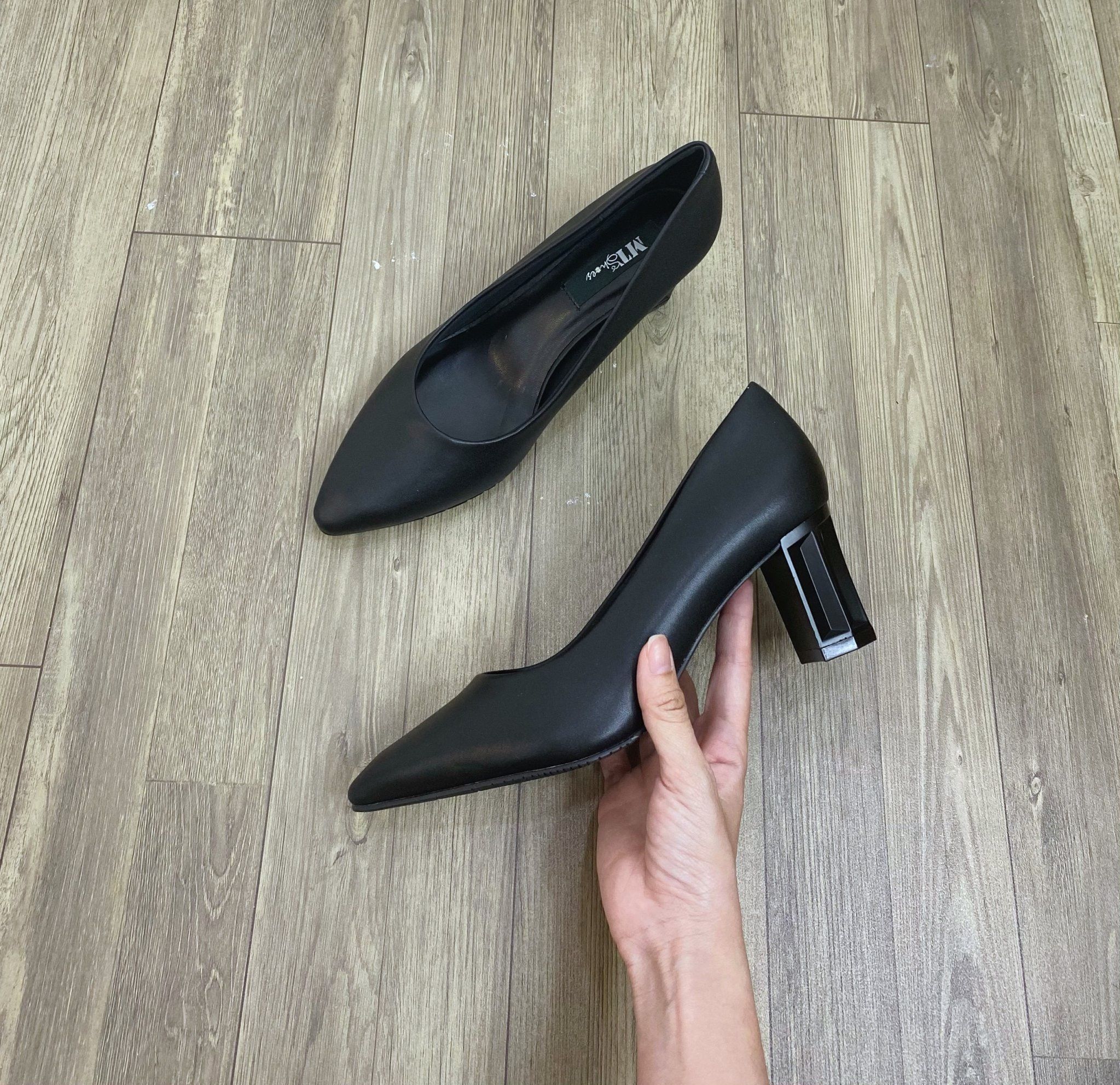  Giày VIP công sở mũi nhọn gót cạnh 5cm MT749 