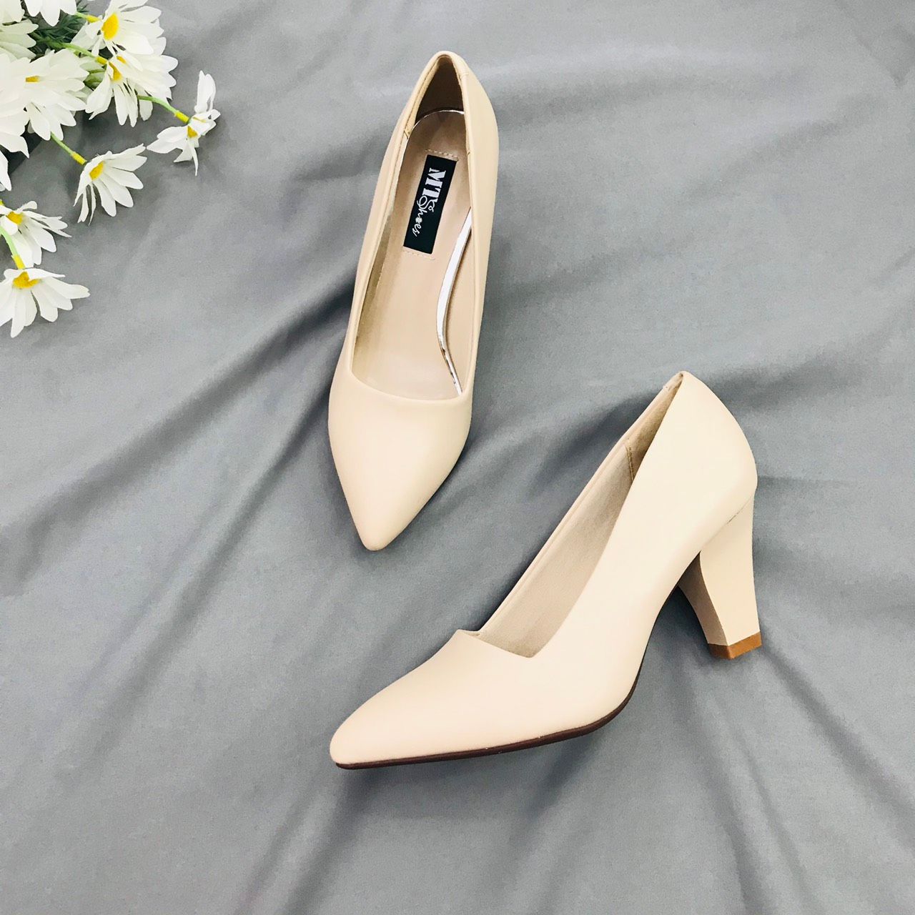  Giày gót trụ cao 7cm MT302 